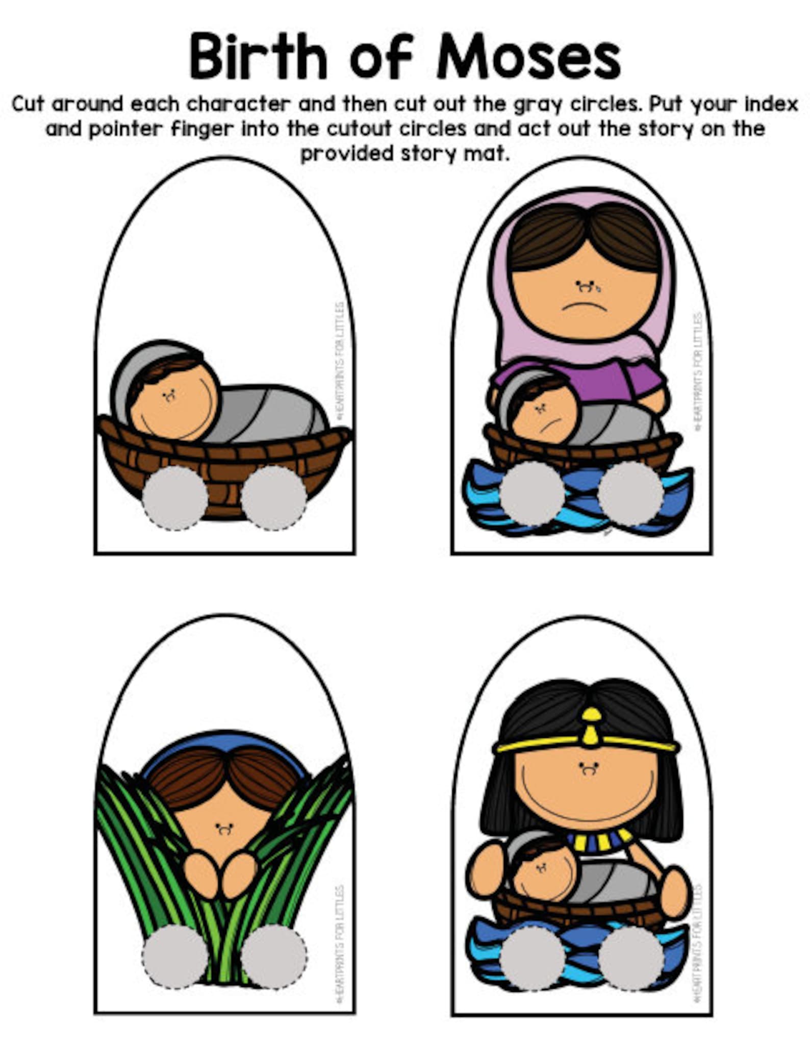 Bible Story Finger Puppets Bible Crafts Homeschool Etsy