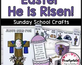 Manualidades para la Escuela Dominical de Pascua, actividades con versículos bíblicos, pulseras, folleto y más (descarga digital)