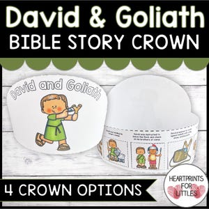 David and Goliath Bible Story Crown, Bible Headband, Christian Craft, Sunday School Activity