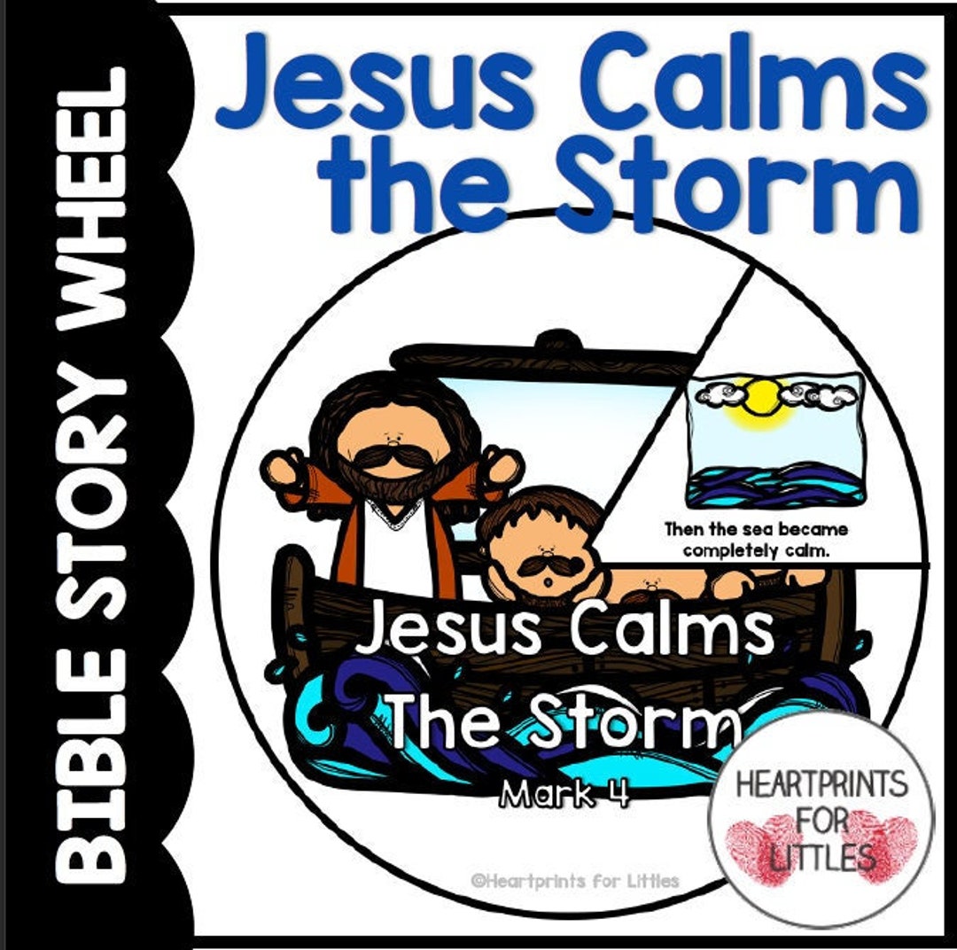 Jesus Calms the Storm Bible Story Wheel, Bible Story Craft, Sunday ...