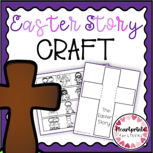 Easter Story Cross Craft for Kids | Pull‑Tab Bible Activity (Digital Download)