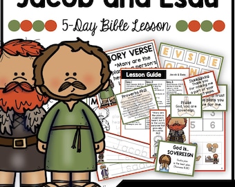 Jacob and Esau Bible Lesson, Homeschool & Sunday School Activities (Digital Download)