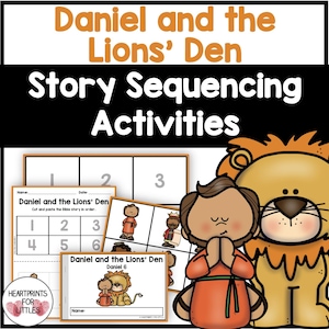 Daniel and the Lions&#39; Den Bible Story Sequencing Activities (Digital Download)