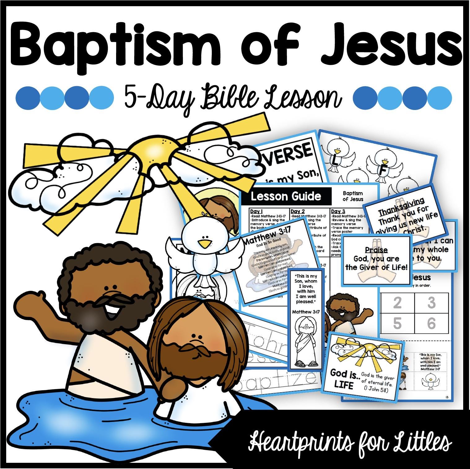 Baptism of Jesus Bible Lesson, Matthew 3, Homeschool & Sunday School ...