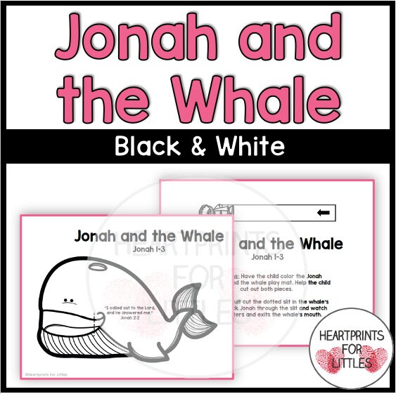 Jonah and the Whale Bible Story Craft, Sunday School Activity and Craft ...