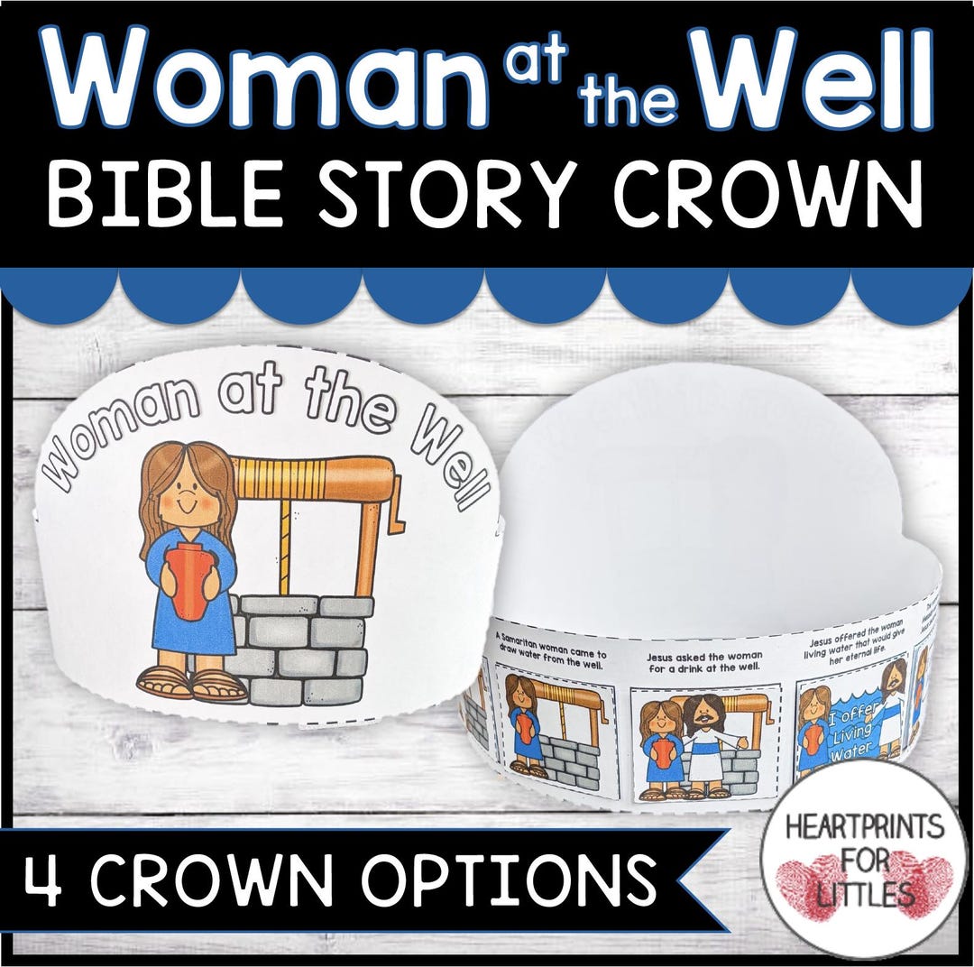 Jesus and the Samaritan Woman at the Well Bible Story Crown, Sunday ...