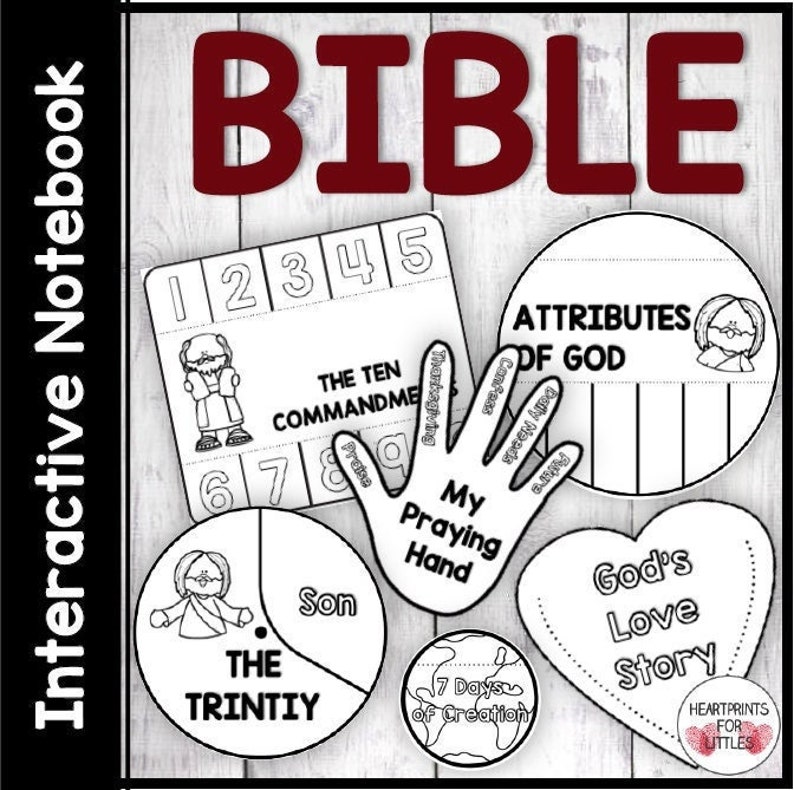 Bible Interactive Notebook for Multi-ages, Sunday School Activities ...