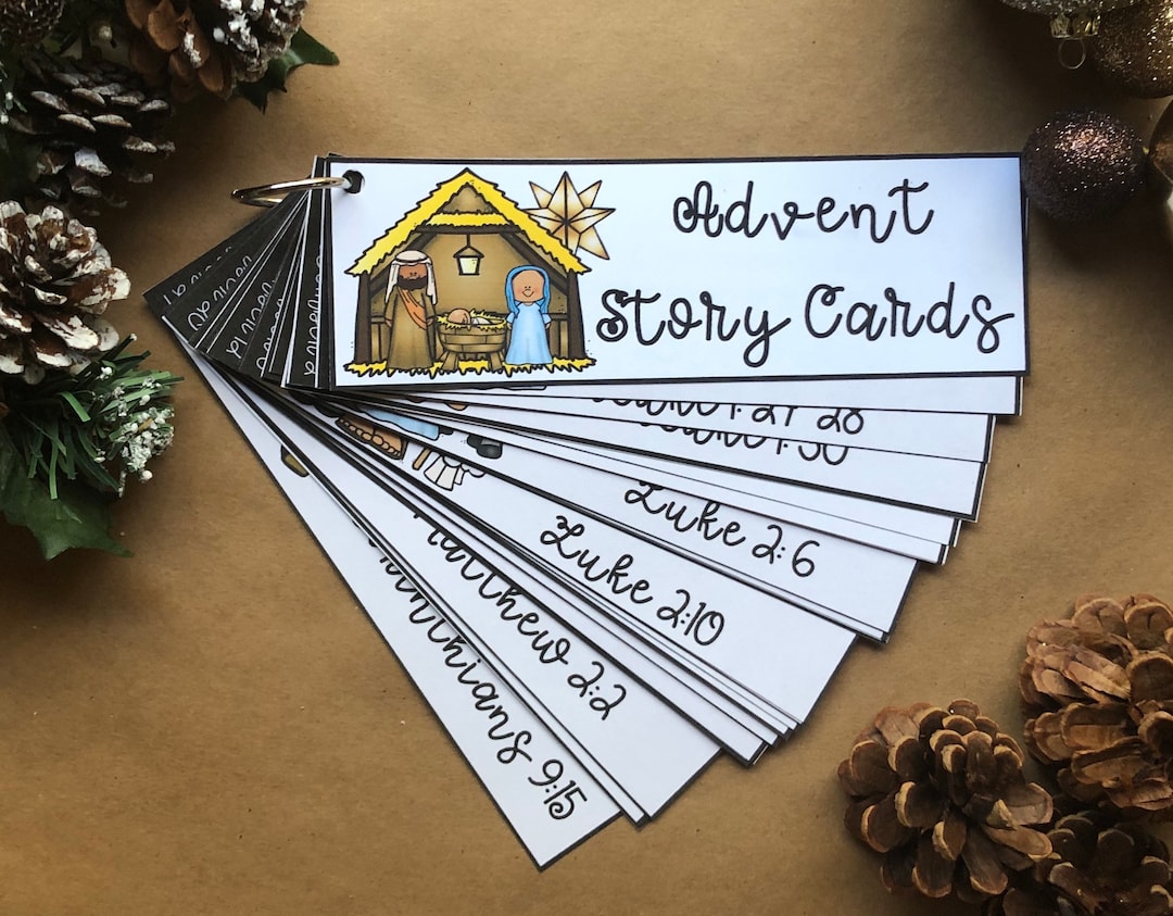 Advent Story Cards for Kids, Christmas Story Cards, Bible Story, Homeschool Printable, Sunday School Activity - Etsy advent-story-cards-for-kids-christmas-story-cards-bible-story-homeschool-printable-sunday-school-activity-etsy