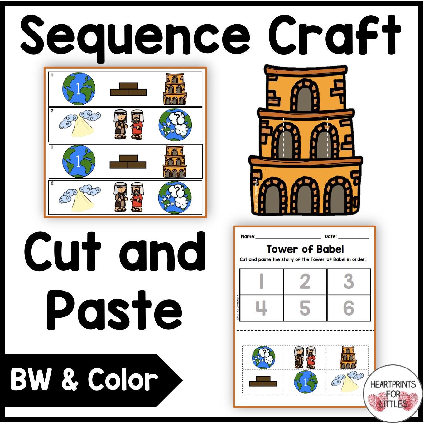 tower-of-babel-bible-story-sequencing-activities-for-kids-homeschool-printable-sunday-school-lesson-etsy