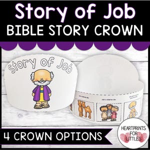 Story of Job Bible Crown, Bible Headband, Sunday School Activity and Craft (Digital Download)