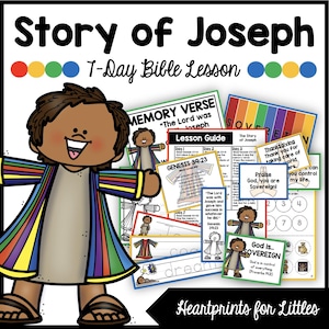 Story of Joseph 7-Day Bible Lesson, Homeschool & Sunday School Activities (Digital Download)
