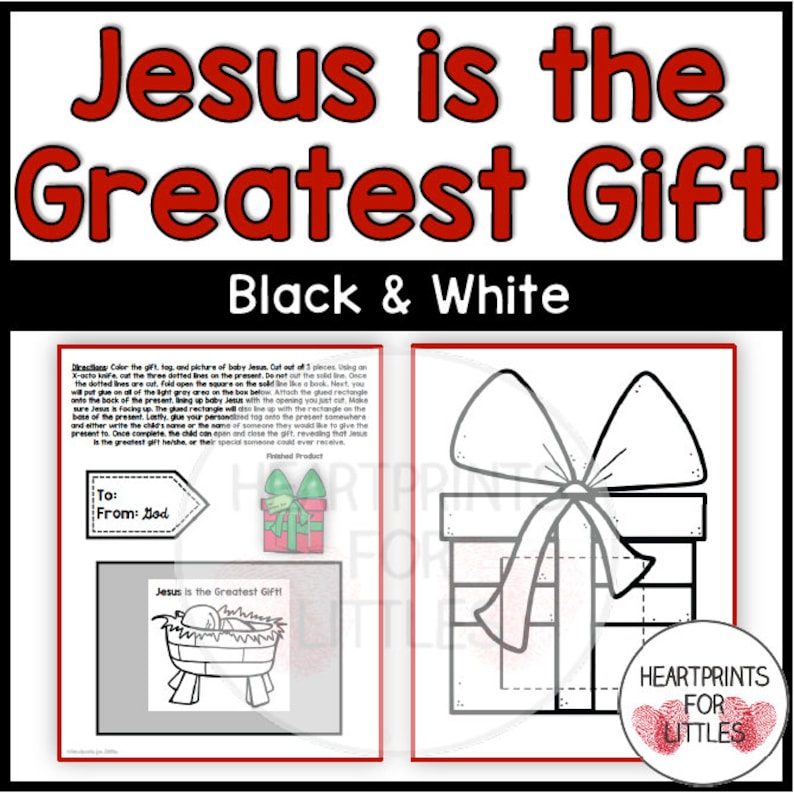 Jesus is the Greatest Gift Craft, Christmas Craft, Sunday School ...