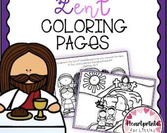 Lent Coloring Pages | 40‑Day Easter Story Countdown for Kids (Digital Download)