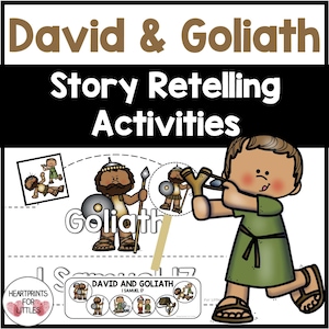 David and Goliath Bible Story Retelling Activities (Digital Download)