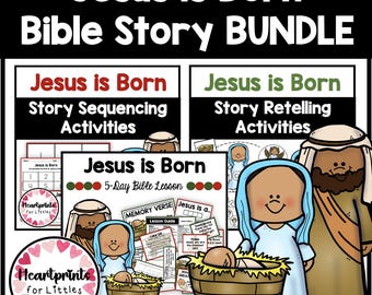 Paquete de actividades sobre la historia bíblica del nacimiento de Jesús (descarga digital)