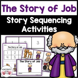 Job Bible Story Sequencing Activities (Digital Download)