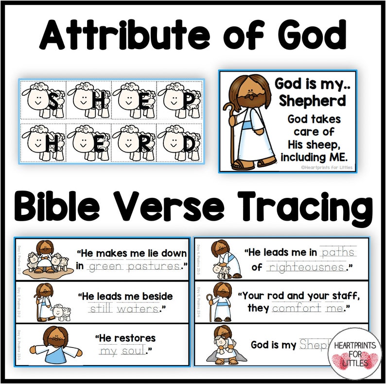Psalm 23 Bible Lesson, Good Shepherd Craft & Activities (digital ...
