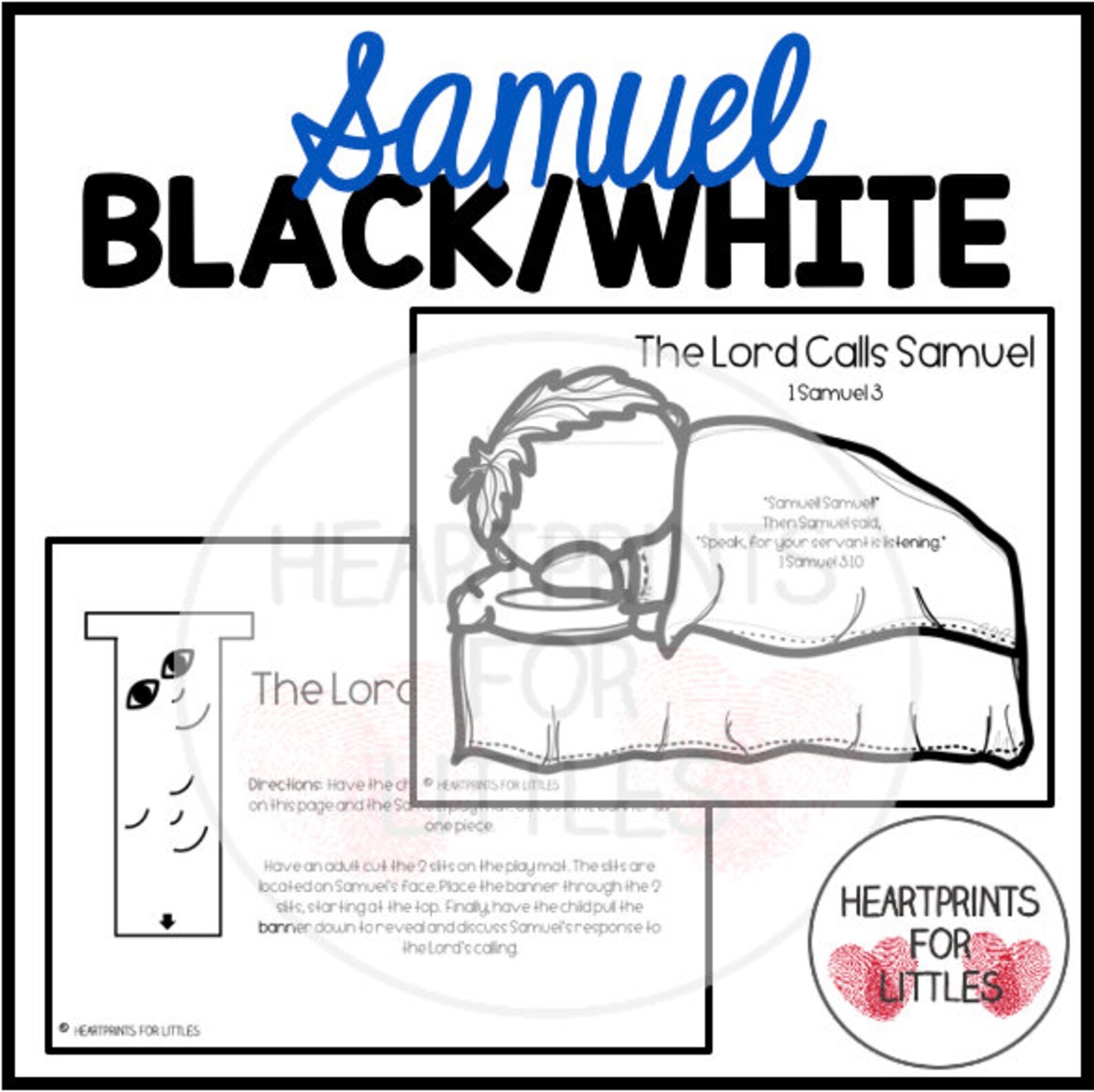 Samuel Bible Craft for Kids the Lord Calls Samuel Sunday - Etsy