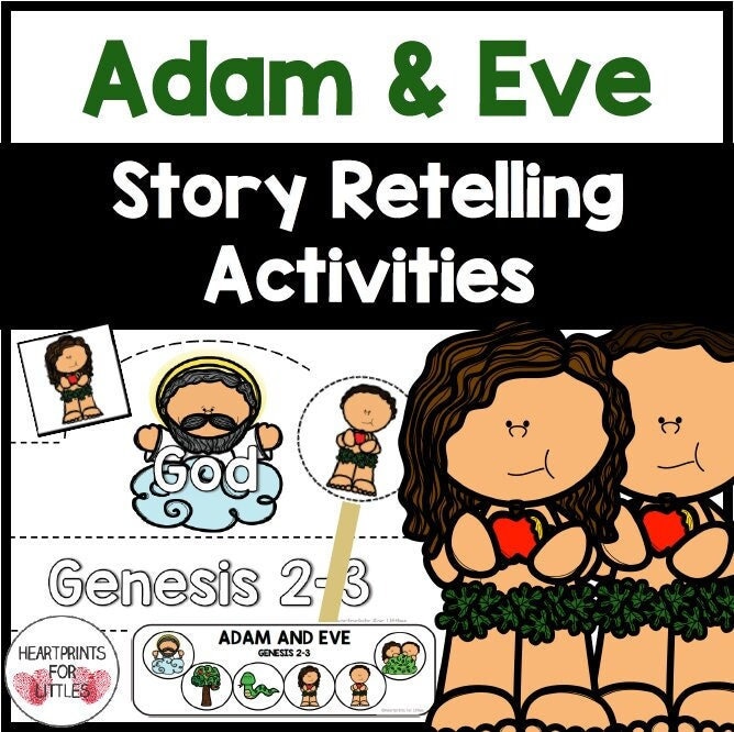 Adam and Eve Bible Story Retelling Activities for Kids, the Garden of ...