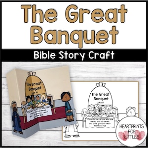 The Parable of the Great Banquet Bible Craft for Kids, Parable of Jesus Craft, Sunday School Craft, Homeschool, Luke 14