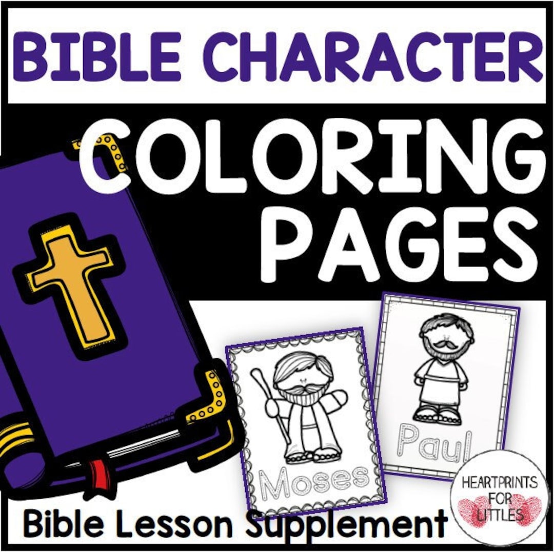 Bible Character Coloring Pages, Bible Coloring Pages, Homeschool