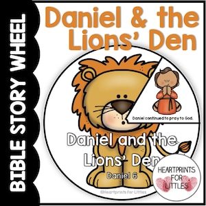Daniel and the Lions&#39; Den Bible Story Wheel: Sunday School Craft (PDF)