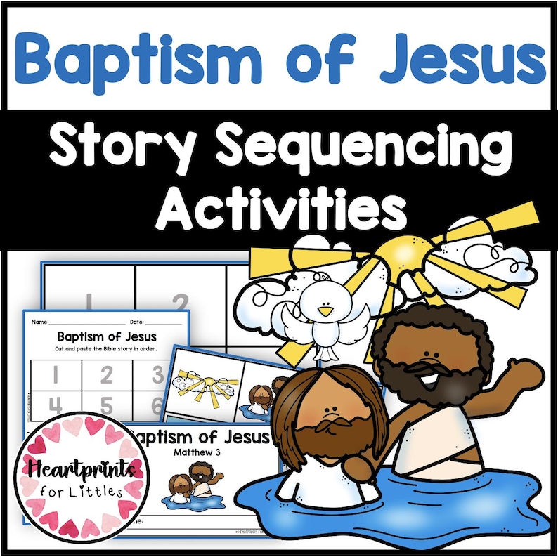 Baptism of Jesus Bible Story Bundle, Activities and Lesson (digital ...