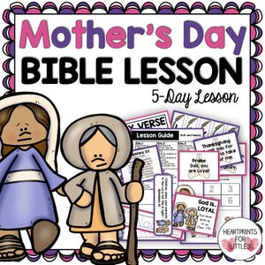 Mother&#39;s Day Bible Lesson, Ruth and Naomi Bible Lesson, Sunday School Lesson (Digital Download)