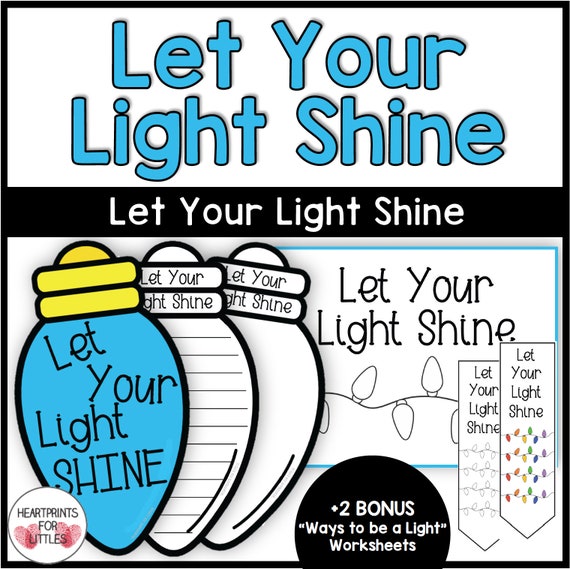 Let Your Light Shine Craft Activities, Be the Light, Shine Bright for Jesus, Sharing Kindness, Sunday School Activities