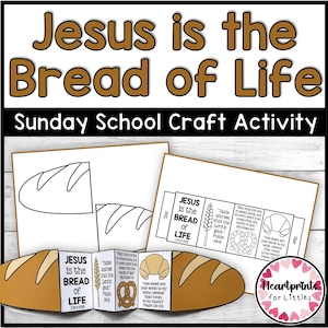 Jesus is the Bread of Life Sunday School Craft, Taste and See that the Lord is Good Activity, Bible Craft, Hands-On Craft