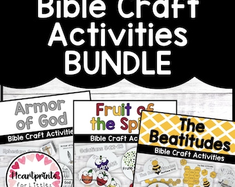 Bible Craft Activities Bundle, Armor of God, the Beatitudes, and Fruit of the Spirit (Digital Download)