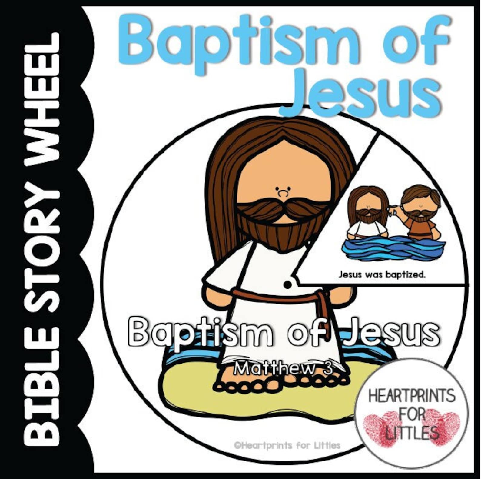 Baptism of Jesus Bible Story Wheel Bible Story Craft Sunday Etsy