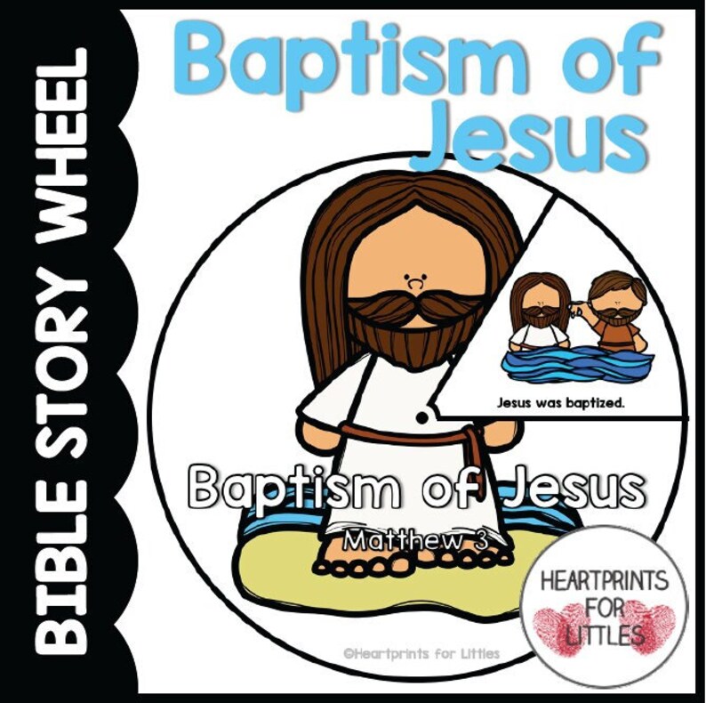 Baptism of Jesus Bible Story Wheel Bible Story Craft Sunday Etsy