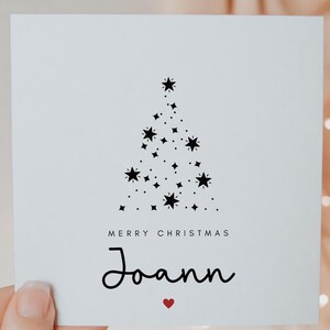 Frohe Weihnachten Karte, Weihnachtskarte für Tochter Schwester Sohn Bruder Frau Mann Freund Bester Freund, minimale personalisierte Weihnachtsgeschenk