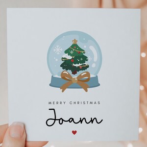 Frohe Weihnachten Karte, Weihnachtskarte für Tochter Schwester Sohn Bruder Frau Mann, Minimale personalisierte Weihnachtsgeschenk