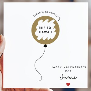 Happy Valentines Day Balloon kerstkaart, Bestie Valentines Card voor vrouw echtgenoot vriend beste vriend familie, minimaal gepersonaliseerd liefdescadeau