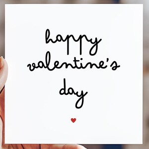 Tarjeta de felicitación del día de San Valentín, tarjeta de San Valentín para tu mejor amiga, esposa, esposo, amiga, mejor amiga, familia, regalo de amor personalizado minimalista