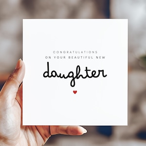 Herzlichen Glückwunsch zu Ihrer schönen neuen Tochter Karte, neue Eltern Neugeborene Karte, Schwangerschaft Karte, Willkommen Baby Mädchen Tochter personalisierte Geschenk