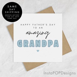 Carte personnalisée pour la fête des pères, carte pour lui, carte pour papa, carte pour la fête des pères, carte pour grand-père, grand-père incroyable
