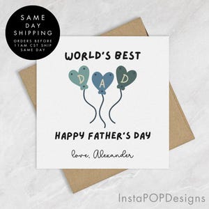 Tarjeta personalizada del Día del Padre, tarjeta para él, tarjeta para papá, tarjeta del Día del Padre, tarjeta para el mejor papá