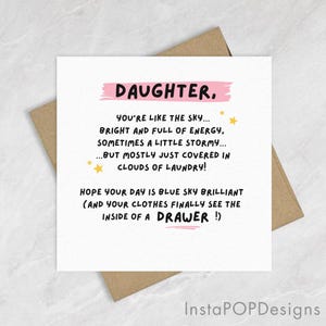 Cartão de aniversário personalizado para QUALQUER IDADE, cartão de feliz aniversário para filha, presentes para ela, cartão personalizado minimalista