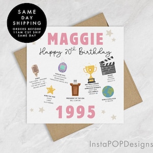 Personalized 30th Birthday Card Daughter, 30th Birthday Card, 30th Birthday Gift for Sister, Thirtieth Birthday for Sister, Her, Best Friend