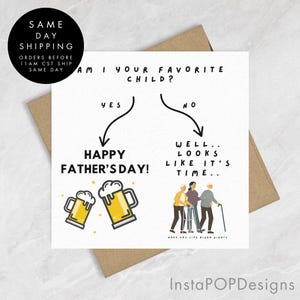 Personalisierte glückliche Vatertagskarte, Karte für ihn, Papa-Karte, Vatertagskarte, lustige Vatertagskarte, Hausgemachte Karte für Papa, Humorkarte