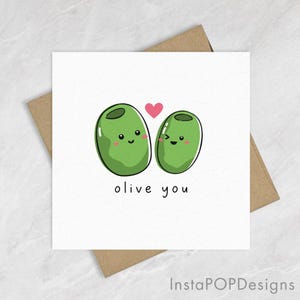 Cartão de aniversário Olive You para marido e mulher, Sr. e Sra. Relacionamento de casamento Casado Namorado Namorada Presente engraçado para ele e para ela