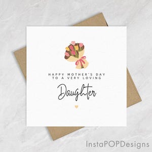 Tarjeta del Día de la Madre, Tarjetas Lindas para Hija, Tarjetas de Felicitación para el Día de la Madre, Tarjeta Personalizada