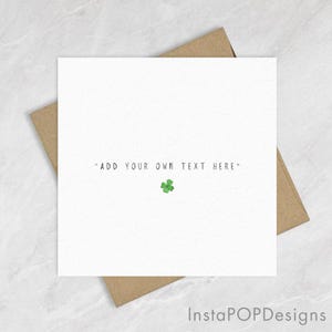 Personalized St. Patrick’s Day Card, Lucky Shamrock Greeting, Irish Holiday Humor, St. Paddy’s Day Gift, Leprechaun Good Luck Card
