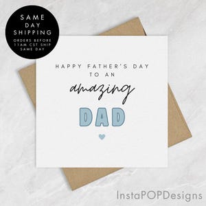 Tarjeta personalizada del Día del Padre, tarjeta para él, tarjeta para papá, tarjeta del Día del Padre, tarjeta para un papá increíble