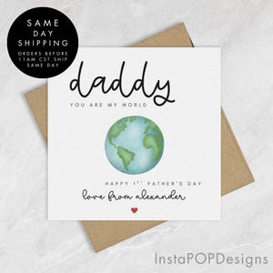 Tarjeta personalizada del Día del Padre, tarjeta para él, tarjeta para papá, tarjeta del Día del Padre, tarjeta de hijo, tarjeta de hija