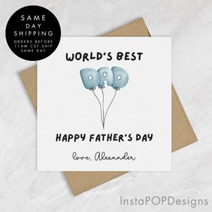 Tarjeta personalizada del Día del Padre, tarjeta para él, tarjeta para papá, tarjeta del Día del Padre, tarjeta del mejor papá del mundo