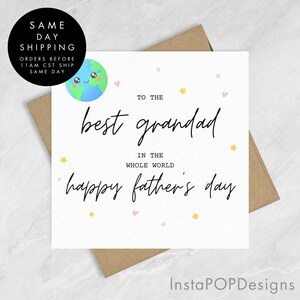 Tarjeta personalizada del Día del Padre, Tarjeta para él, Tarjeta para papá, Tarjeta del Día del Padre, Tarjeta para el abuelo, Tarjeta del mejor abuelo,